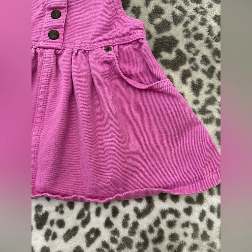 1997 Vintage Levi’s Jeanswear For Girls Colored Denim Dress Pink Size 18 months